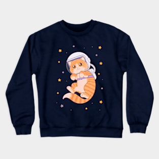 Astronaut Cat In Outer Space Crewneck Sweatshirt